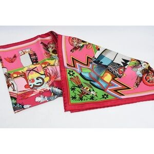 Hermes Scarf Kachina by Kermit Oliver 90 cm Silk native pink Carre 35"